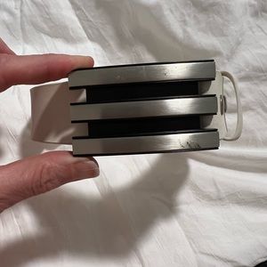 Adidas - men’s, white leather belt. Size 38 belt.
